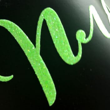 Неоновая светло-зеленая термотрансферная пленка с глиттером
