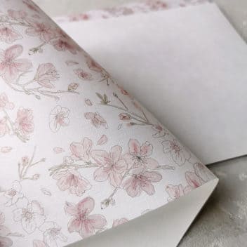 Бумага А4 фактурная с тиснением и цветочным принтом Sakura