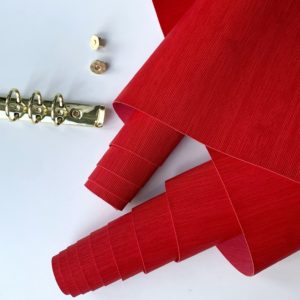 Переплетный кожзаменитель (Китай) "Полосы" красный