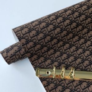 Кожзам на тканной основе (Китай) "Dior, коричневый
